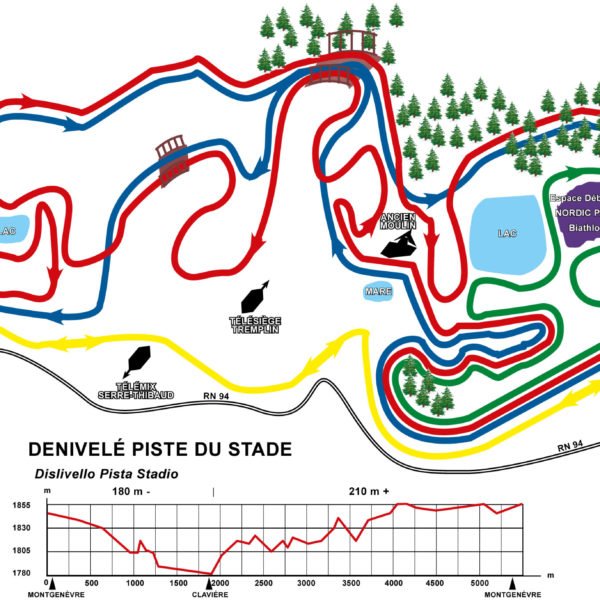 Plan pistes - Ski Nordique - Montgenèvre - Station de ski des Hautes Alpes © Office de Tourisme de Montgenèvre