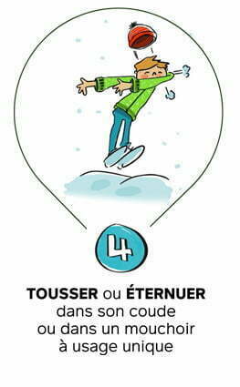 #CetHiverJeSkie - Geste 4 - Tousser dans son coude